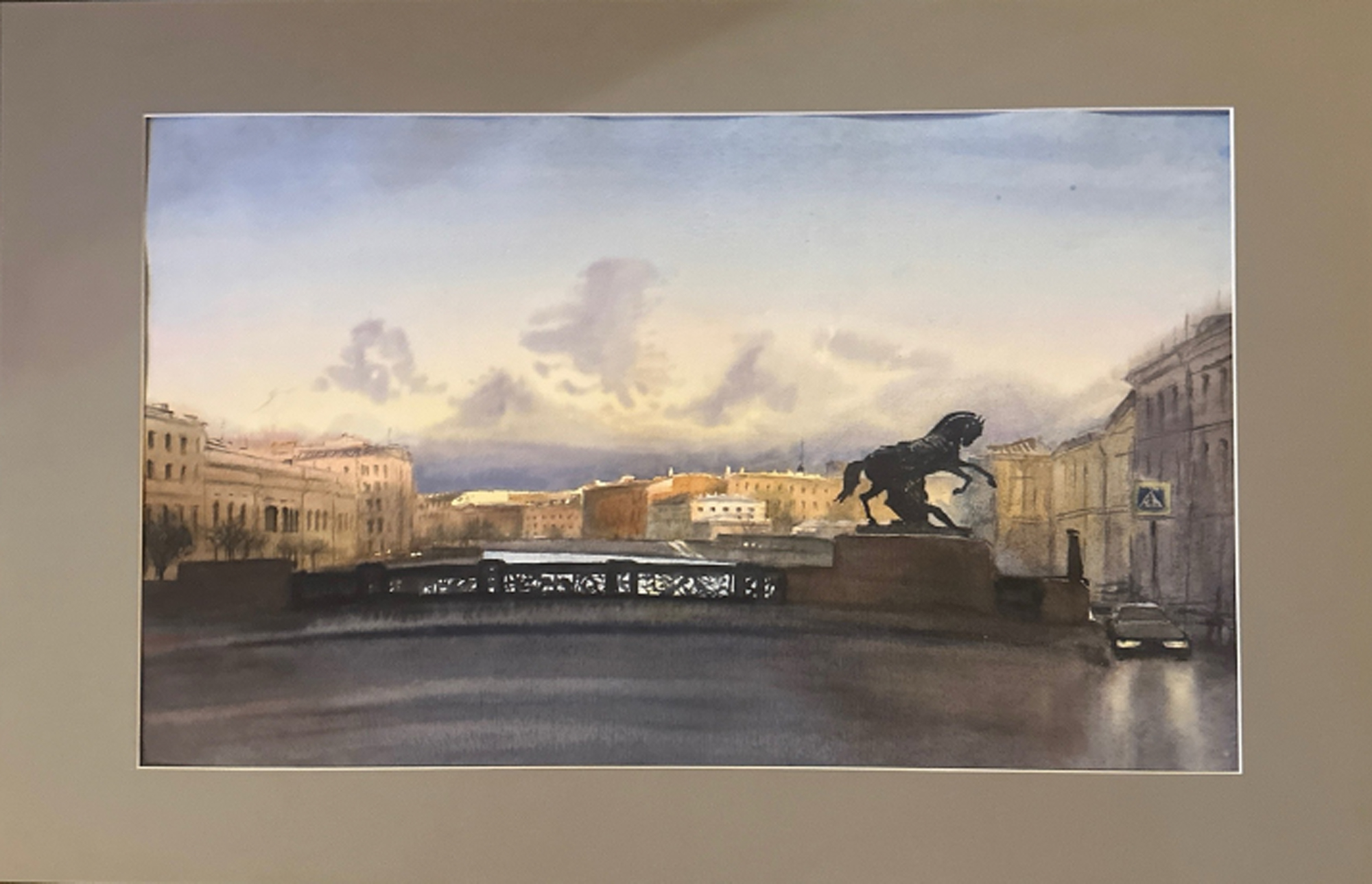 Раннее утро на Аничковом мосту